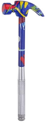 sourcing map 6 in 1 Mini Multifunction Claw Hammer and Screwdriver 13mm Dia Multitool Hammer with Slotted Phillips Screwdriver, Blue