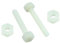 Piutouyar Lot de 20 paires d'écrous hexagonaux en nylon blanc M4 x 25 mm