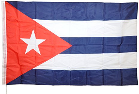 Bandiera Nazionale Cuba di cm 90x150 in Poliestere Con Asola Portabastone Bandeira Cubana Salsa Ballo Latino Americano