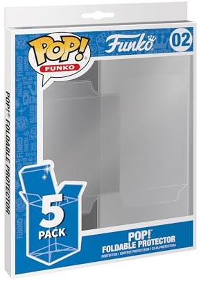 Funko POP! Protector: 5PK Foldable POP Protector (Non-UV) - Premium Protector Display Cases Pop! Collectable Vinyl Figures - Durable - Crystal Clear - Stackable Storage