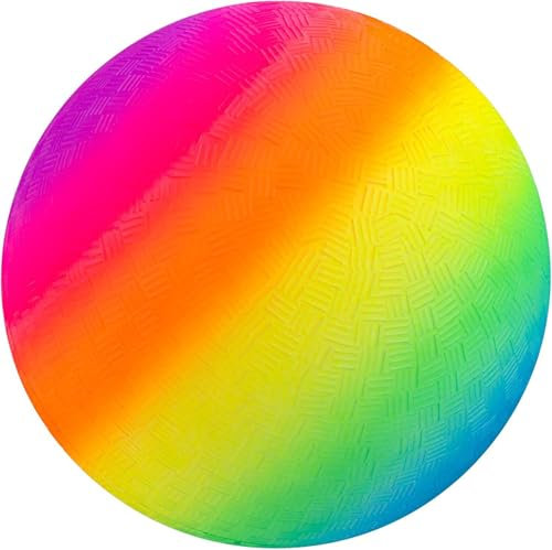 Kiuiom Bola Arcoiris Pelota De Inflable,Pelota Blanda De PVC para Niños,Balones De Agua Pelota Hinchable,Pelota Hinchable,Pelota De Playa,para Niños Adultos Interior Exterior Playa Piscina