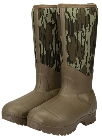 Muddy Outdoors Men's MTX 17 1600 Gram Insulated Rubber Boots Mossy Oak Bottomland 12 D