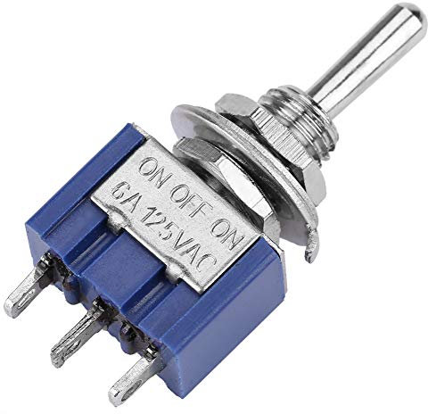 10 Uds Interruptores de Palanca de 3 Posiciones 3 Pines, Encendido Apagado en Mini Palanca Encendido Apagado en Interruptor de Palanca SPDT 6mm 6A 125VAC