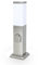 LongLife LED Pollerleuchte mit 2x Steckdosen E27 Fassung IP44 - Hohe: 45cm - Farbe: Edelstahl