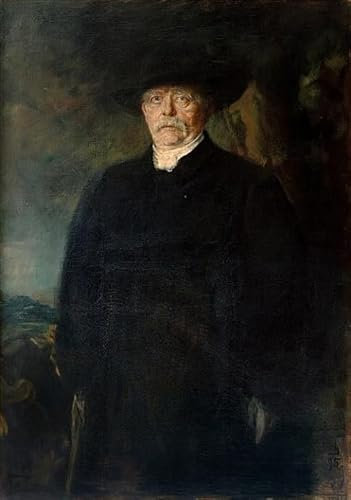 GKAZGQPR Bekannt Leinwand Wandbilder Leinwand Plakat Otto Von Bismarck by Von Lenbach Gemälde Wandkunst für Wanddekoration 60x90cm