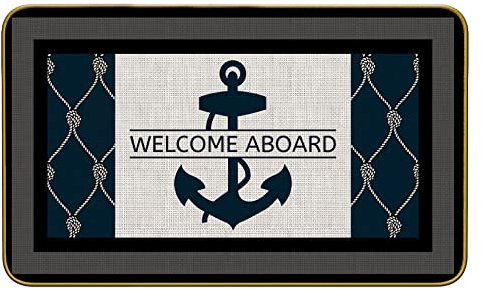 Door Mat Aboard Nautical Rope Entrance Matting Non Slip Floor Mat Durable Entrance Rug For Living Room Outdoor Inside 40x60cm