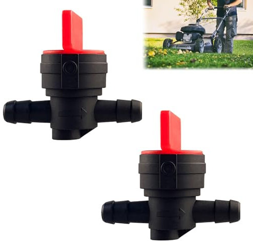 Tondeuse à Gazon Robinets de Carburant, Robinet D'Essence Universel en Plastique, Vanne d'arrêt de Carburant en Ligne, de 8 mm pour Moto, Quad, Scooter, Scooter, Tondeuse à Gazon, etc. 2PCS