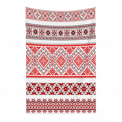 EYLOZS Kuscheldecke flauschig & super weich - hochwertige Fleecedecke auch als Wohndecke,Sofadecke & Wohnzimmer geeignet,Kunst, traditionelle ukrainische Grenzen Rahmen Ornamente altmodische 150x200cm