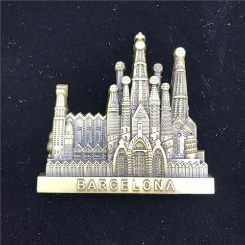Kühlschrankmagnet aus Kunstharz, Motiv: Reise zum Gedenken an die Sagrada Familia von Gaudí in Spanien, Barcelona 7