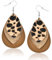 Ohrringe Leopardenmuster, Leo Ohrringe Damen, Leo Print Ohrringe, Leoparden Ohrringe Damen, Ohrringe Boho, Leder Hängende Ohrringe, Vintage Schmuck für Damen für Karneval, Maskeraden, Cosplay (D)