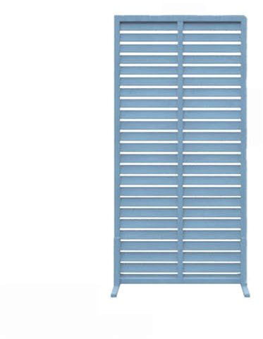 Holz-Zaunpaneele für Garten und Terrasse, freistehend, dekorative Einfassung, Lattenzaun für Balkon, blau, 60 x 150 cm