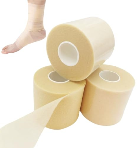 3 Rotolis Sports Tape Skin Saving Bandage, Selbstklebender Verband,Selbsthaftende Bandage Haftbandage,Kinesiotapes Hautfarben,Haftbandage Selbstklebend,Elastische Binde