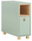 SoBuy Schmaler Beistelltisch - Schmales Nachttisch mit Schublade & Regal für kleine Räume, Wohnzimmer, B24 x T60 x H60cm Grün FBT161-GR