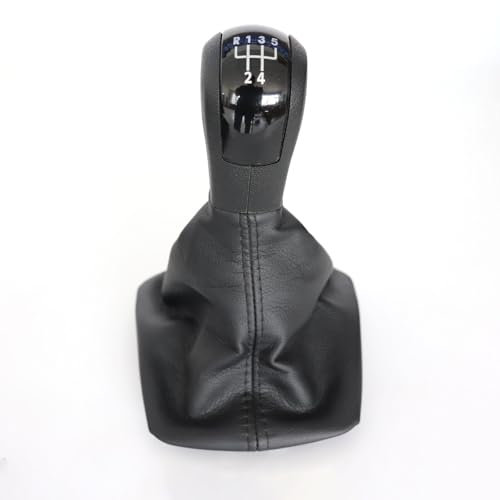 FALMDCQ Kompatibel für Skoda Octavia 2 A5 2004-2010, 5/6-Gang-Leder-Schaltknauf, manueller Schalthebel, Schaltmanschette, Ersatzteile, Set 3