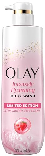 Olay Body Wash for Women, Intensely Hydrating, Pro-Hyaluronic Acid Serum Complex, Renews Moisture, Vitamin B3 Lameller Technology, For All Skin Types, Berry Bubbly Scent, 20 fl oz