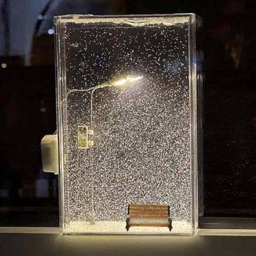 LUCKKY Snow Tales lamp, SnowTales Snow Scenery Night Light, SnowyLamp Nachtlicht, handgemachtes DIY-Schneelandschafts-Nachtlicht, Schnee Lampe Weihnachtsdeko Winter Geschenk