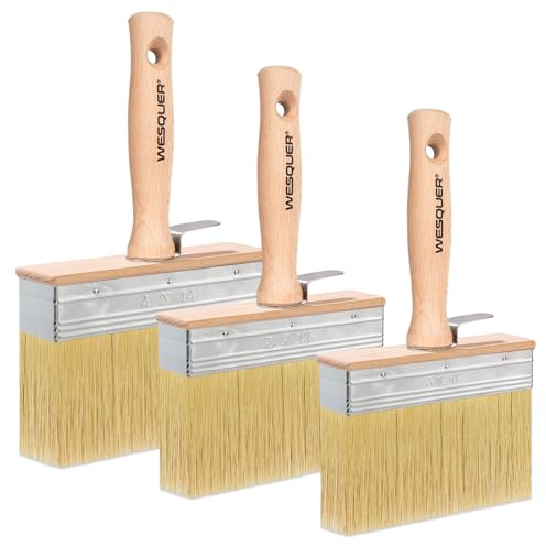 Wesquer 3 Pack Deck Stain Limewash Paint Brush Set