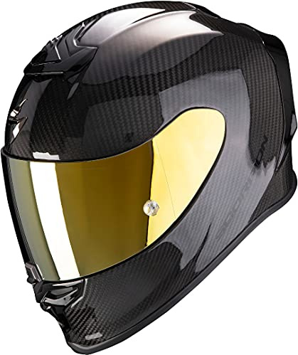 SCORPION EXO-R1 EVO CARBON AIR SOLID Black S | Wangenpolster mit Notfallentriegelung, um das Entfernen des Helmes im Falle eines Sturzes zu vereinfachen.