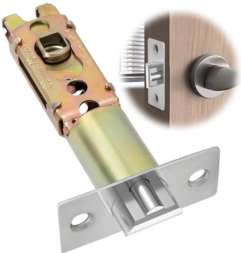 Fawley Tubular Mortice Latch 60-70mm Adjustable Door Latch Tubular Fireproof Brass Rounded Strike Tubular Door Latch for Internal Door Sprung Lever Door Handles
