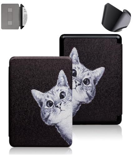 Yzlvigrous Custodia per Kindle Paperwhite/Signature Edition 12th 2024 Release 7 Pollici (Modello N. SA568B/SA569P) Cover in PU Leggera con Cinturino da Polso Sveglia/Sonno Automatico