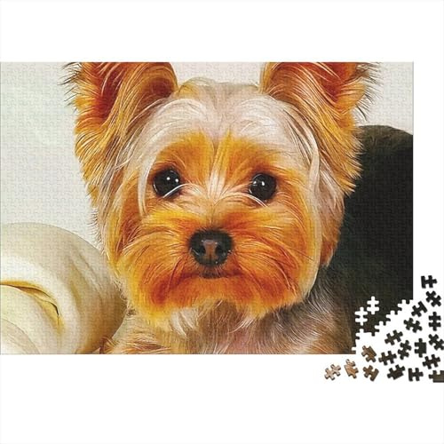 Yorkshire Terrier Jigsaw Puzzle for Adults 1000 Piece Jigsaw Puzzle Cute Dog Relaxing 38x26cm/1000pcs
