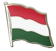 Ungarn Flaggen Pin, ungarische Fahne 2x2cm, MaxFlags®