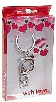PMS DELUXE I LOVE YOU KEYCHAIN IN COLOUR PRINT PVC BOX 24PC