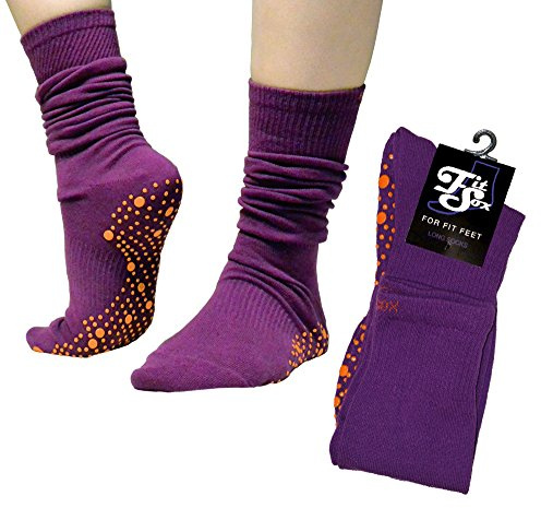 FitSox Pilates, Yoga, Martial Arts, Gym, Dance, Bar, Anti-Slip/Non-Slip, Sturzprävention, Orange/Violett LONGUE