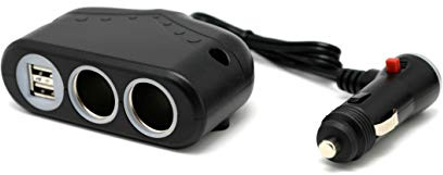 Cliff Top 12-24v 3.3Amp Multi-Sockel-Kfz-Ladegerät - (2 USB Ports + 2 Zigarettenetui Sockets)
