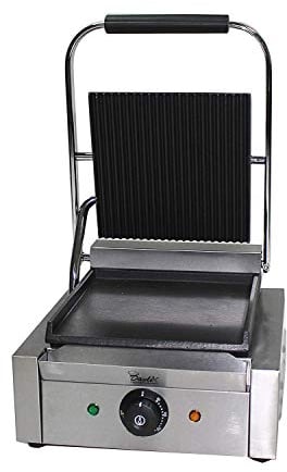 Davlex panini press machine pannini maker commercial contact grill electric hotplate top ribbed griddle effect