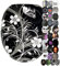 Sanilo Toilet Seat, Wide Choice of Black Toilet Seats, Stable Hinges, Easy to Mount (White Flower)