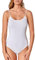 VEDATS Damen Body Spaghettiträger Top Unterhemd Bodysuit (XL, Weiß)