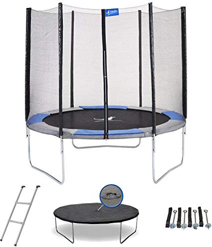 Kangui - Trampoline Rond Ø250cm avec Filet, échelle, bâche et kit d'ancrage- RALLI 250
