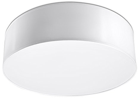 SOLLUX lighting New White Kitchen and Living Room PVC Sollux Arena 35 SL.0123 Round Modern Ceiling Light 2 Bulbs LED E-27 Lights for The Best Price