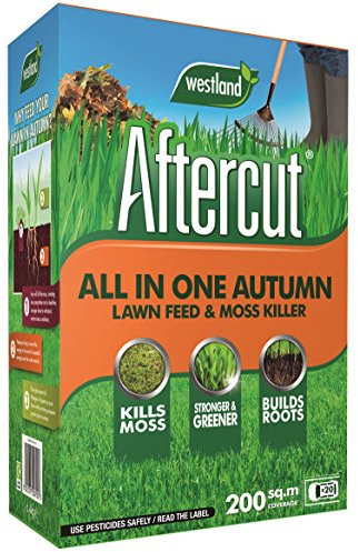 Aftercut 20400457 All In One Autumn Lawn Care (Lawn Feed and Moss killer), 200 m2, 7 Kg, Natural