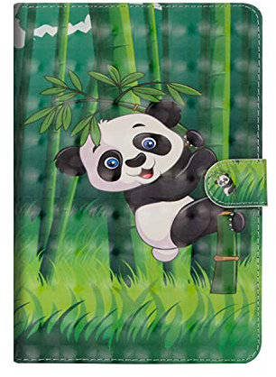 Sunrive Cover Per Samsung Galaxy Tab E 9.6 pollice SM-T560 SM-T561, Custodia Case con supporto di stand e in pelle artificiale per Portafoglio Flip Chiusura Magnetica Protettiva(Panda)