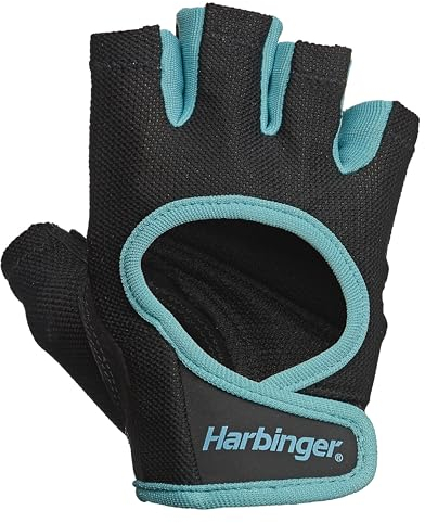 Harbinger Power Fitness Handschuh Damen, Gewichtheber Handschuhe, Waschmaschinengeeignet, Blau, S