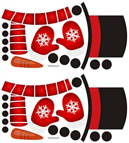 TOYANDONA 2pcs Christmas Snowman Stickers DIY Fridge Stickers Refrigerator Stickers for Fridge Garage Door Window Wall Xmas Holiday Party Decoration Supplies