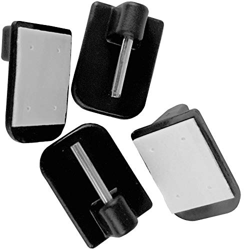 8 Stück Anthrazite Selbstklebende Haken für Vitragestangen, Gardinenstangen, Vorhangstangen, Bistrostangen