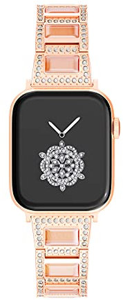 KAGOWEAR 38/40/41mm Apricot Shiny Stone Women Smartwatch Band Compatible for Apple watch series 8/7/6/5/4/SE Diamond Women Adjuatable Bracelet Compatible for Iwatch8 Gift for her