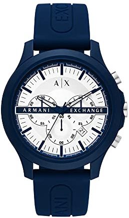 Armani Exchange Herren Quarz-Chronograph Uhr mit Armband HAMPTON AX2437
