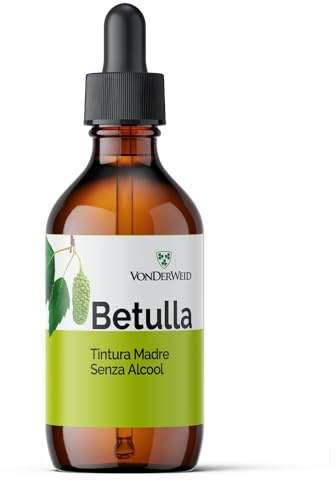 Vonderweid - Betulla Tintura Madre Analcolica | Estratto Glicerico Totale Alta Concentrazione | Integratore Depurativo Drenante | Betulla Gocce | Estrazione Ultrasuoni | Vegano, Alcool Free | 100 ml