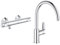 GROHE Precision Flow - Thermostat-Brausebatterie & BauEdge – Einhebel-Küchenmischbatterie