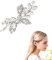 SJBAUTYO Clip da Sposa con Strass D'argento Tornante eleganti accessori Fermagli per Capelli Lucenti