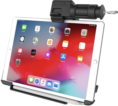Ram Mounts UNPKD RAM KEYED Locking Cradle for Apple IPAD PRO 11, W126109052 (Cradle for Apple IPAD PRO 11 EZ-Roll'r, Tablet/UMPC, Passive Holder, Universal, Black)