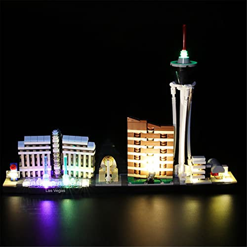 LIGHTAILING Led Licht für Lego- 21047 Architecture Las-Vegas – Beleuchtungsset Kompatibel Mit Lego Modell (Lego Bausteinen Modell Nicht enthalten)