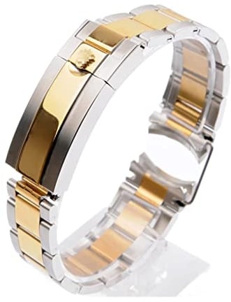 REFKIT Uhrenarmband for Rolex for SUBMARINER for DAYTONA Solider Edelstahl Arc Edge Watch Accessorie Herrenuhrenarmband(B)