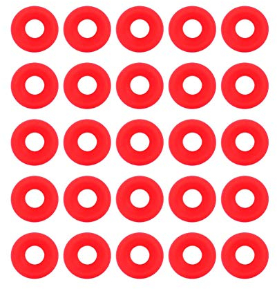 Silicone Gaskets, 25Pcs kitchencraft Red Silicone Grolsch Gaskets for Swing Flip Top Bottle Bottles Home Brew Beer Bottle Seals