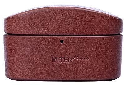 MITER Case for SONY WF-1000XM5 Earphone, Handmade case cover made with Italian Buttero leather for WF1000XM5 (Wine)