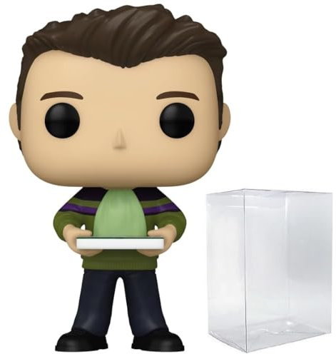 POP TV: Friends - Joey Tribbiani with Pizza Funko Vinyl Figure (Bundled with Compatible Box Protector Case), Multicolored, 3.75 inches
